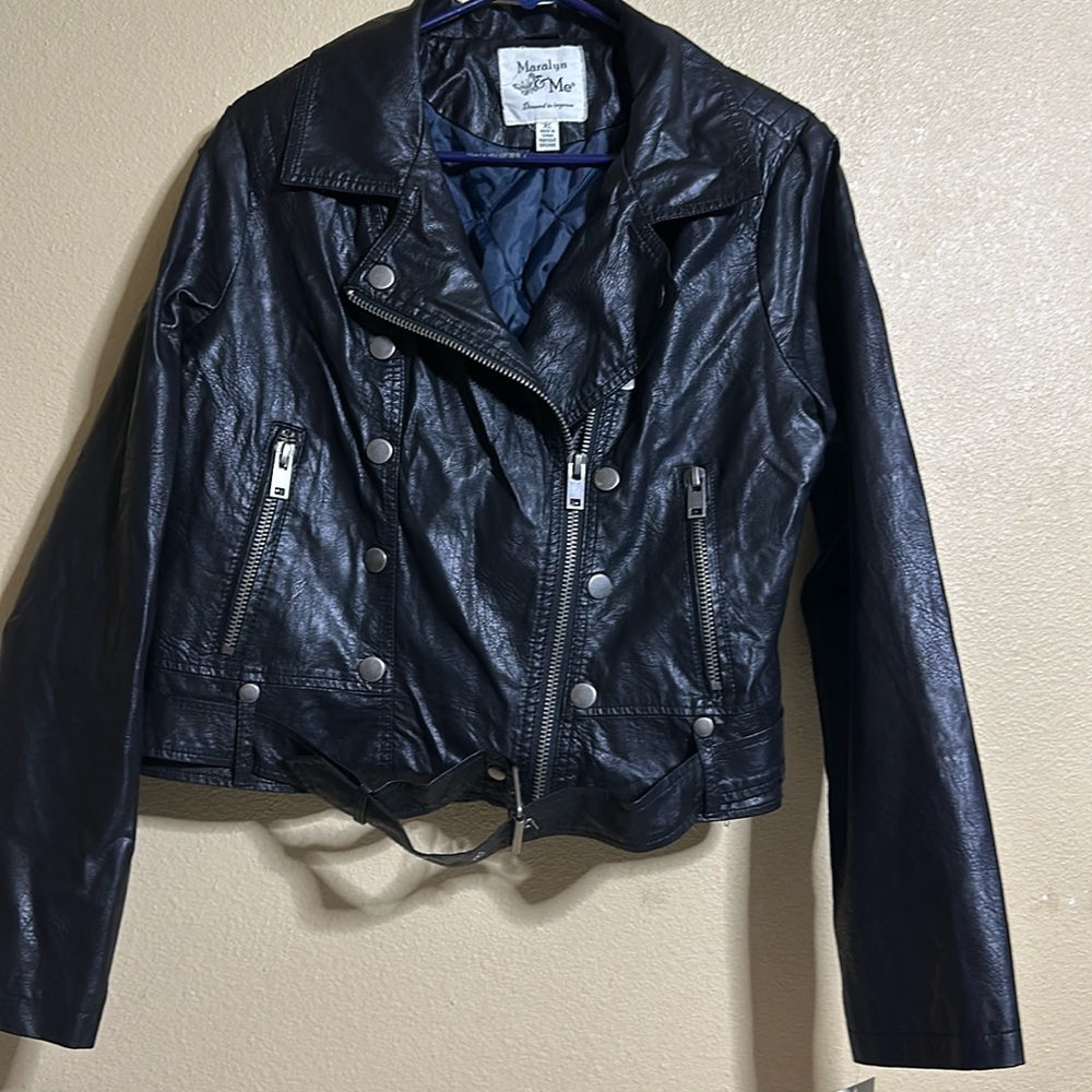 Brand new black leather jacket